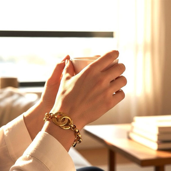 Celine Paris Vintage Gold Link Bracelet - Picture 3 of 7